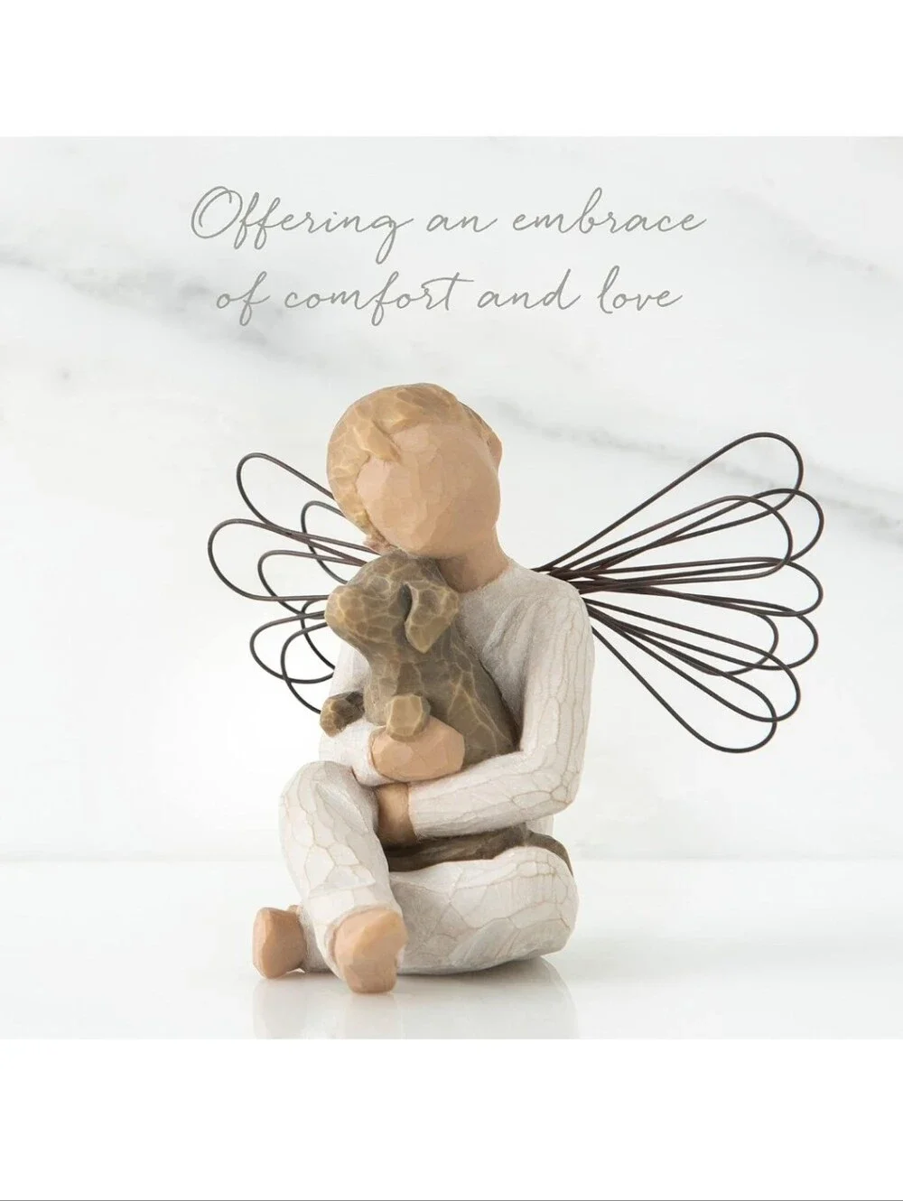 Willow Tree Angel of Comfort Figurine Susan Lordi Boy & Dog - Picture 9 of 10